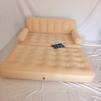 Canapé gonflable portable moderne pliable, lit double, matelas pneumatique imperméable de taille Queen pour le salon