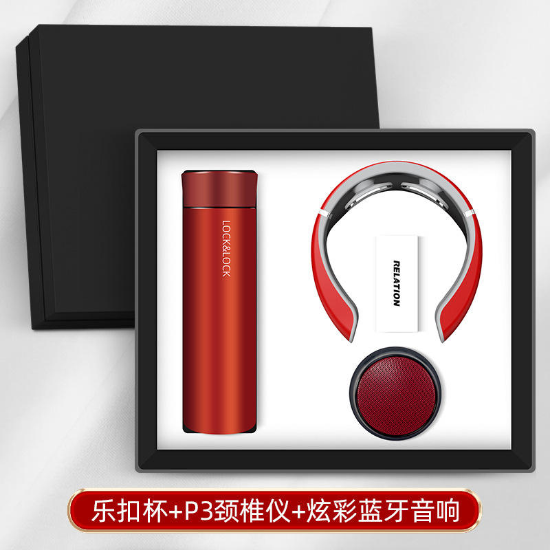 [Ensemble trois pièces rouge] Lock &amp; Lock Neck Massager Haut-parleur Bluetooth