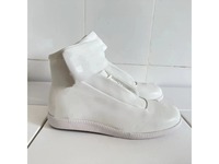 Chaussures de sport montantes unisexe en cuir véritable, personnalisables avec logo, nouvelle tendance, à scratch, talon moyen, antidérapantes, pour la course à pied, vente en gros