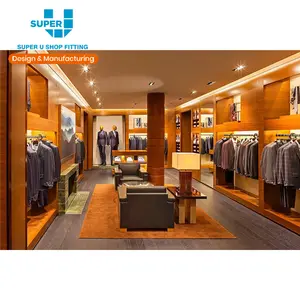 Guangzhou Factory directly customized men shop display high garde brand male suit shoe and tie store wooden suit stand