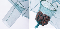 Chine 4-22 trous Nylon fort automatique piège de pêche Cage PE matériel filet piège pour crevettes homard anguille aquaculture cadre en acier