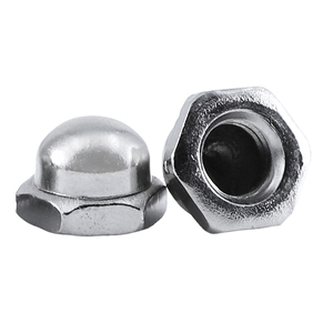 Lot de 10 écrous décoratifs à profil bas en acier au carbone nickelé, forme dôme, M3-M12 métrique - Product Image 4