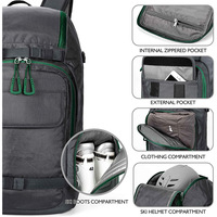 Sac à dos unisexe en polyester pour casque, lunettes, gants, bottes de ski et snowboard, idéal pour le voyage