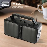 Enceinte Bluetooth portable d'extérieur avec lecteur de carte USB et carte TF, support de téléphone, basses puissantes et haut-parleur à volume élevé
