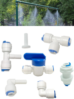 Raccord de tuyau en plastique de 1/4 pouce pour système d'eau RO, connecteur de tuyau basse pression