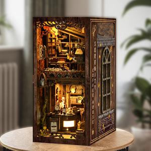 อาร์ตเดโค บ้านกาแฟจิ๋วไม้ สำหรับชุดของเล่นเฟอร์นิเจอร์ ชุดตัวต่อ DIY ของตกแต่งบ้านตุ๊กตา ของขวัญ - Product Image 3