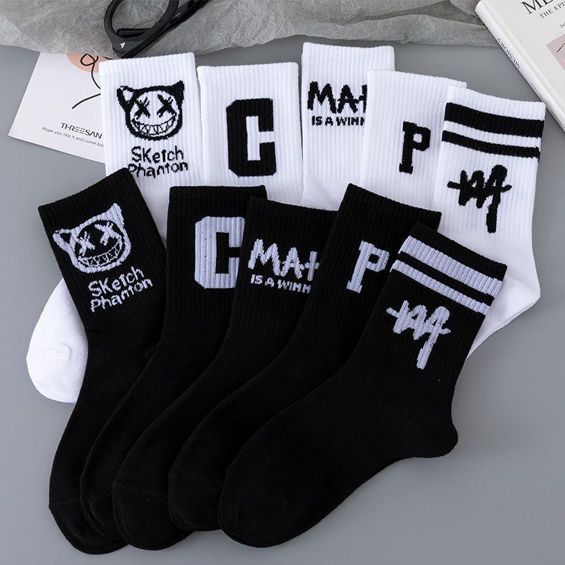 Wholesale Mid-Calf Socks Women's Sports Socks Little Devil Men's Sweat-Absorbing Basketball Long Socks