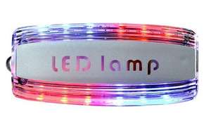 ポータブル充電式LED交通安全警告灯、赤と青のショルダーライト、LEDショルダーライト点滅ライト - Product Image 2