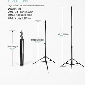 Soporte de Luz de Relleno de 1.6m para Teléfono Móvil y Tablet, Trípode Plegable de Metal para Anillo de Luz de Teléfono Móvil - Product Image 2