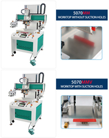 Machine d'impression sérigraphique verticale semi-automatique 70*100 1 couleur pour t-shirts avec plateau d'impression automatique