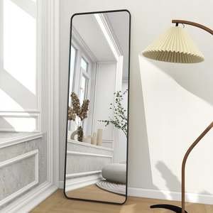 2025 Tendance Chine Fabriqué Noir Métal Sol Miroir Décoratif Grand Debout Dressing Miroir pour Salon Meubles - Product Image 3