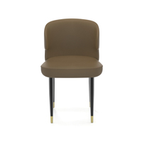 Chaise de salle à manger moderne et commerciale avec structure en acier inoxydable souple, confortable pour usage en villa (FOH)