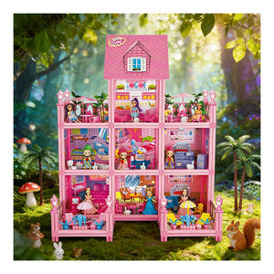 Creative Assembly House DIY Craft Model <b>Kitchen</b> & Food Toys <b>Plastic</b> PVC TOYSRUNNER DLHS0307 for Ages 5+ - Product Image 1