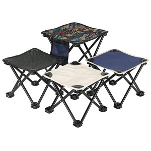 Silla Plegable de Camping de Aleación de Aluminio para Exteriores, Tela Oxford, Fácil de Transportar, con Soporte para Lámpara y Bandeja para Cebo, para <span class=keywords><strong>Pesca</strong></span>, Senderismo y Picnic - Product Image 2
