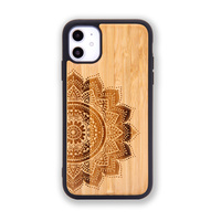 Étui en bois gravé en bambou pour téléphone portable en bois personnalisé pour iPhone vierge gravable au laser x xr xs 11 12 13 Pro max