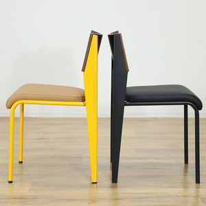 Nhà Máy Ban Đầu Đồ Nội Thất Thiết Kế Hiện Đại Cam Đen Màu Xanh Lá Cây Da Bọc Đồ Nội Thất Ăn Uống Nhà Hàng Ghế - Product Image 2