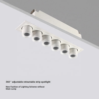 Projecteur encastré universel rétractable à LED, éclairage mural, éclairage encastré pour hôtel, bureau, maison