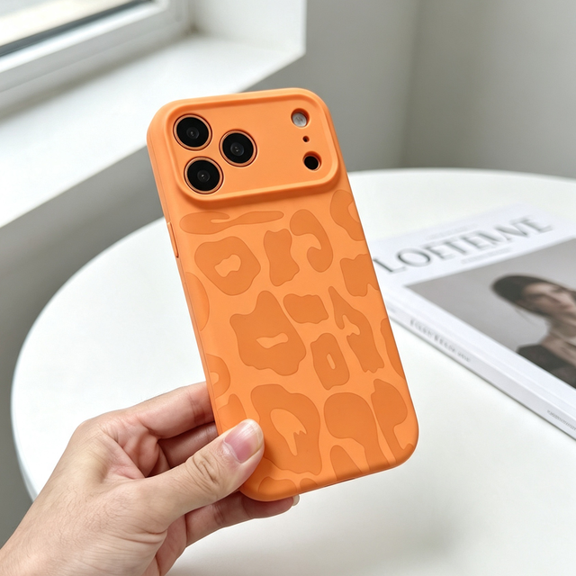 JOYPORODO S089 Exclusive Design Liquid Silicone 2.3mm Leopard Print Silicone Cover Magnetic Phone Case for iPhone 17 16 Pro Max