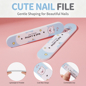 Kit de limas de uñas para niños al por mayor con diseños variados, tacto suave, doble cara y diseño adorable para uñas pequeñas. - Product Image 2