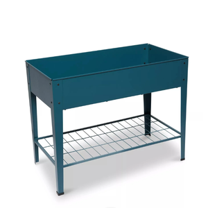 Jardinière surélevée extérieure avec roues, bac à plantes surélevé <span class=keywords><strong>en</strong></span> métal pour légumes et fleurs - Product Image 6