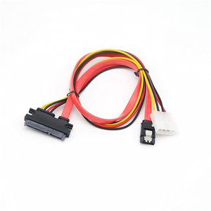 Câble d'alimentation et de données SATA 22 broches, adaptateur 7+15 à 7P + 4P, connexion de disque dur de 0.5M, fil de cuivre - Product Image 3