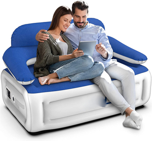 Tempat tidur <span class=keywords><strong>Sofa</strong></span> ukuran ratu, <span class=keywords><strong>Sofa</strong></span> udara lipat tiup untuk pasangan dewasa