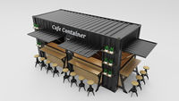 Conteneur Maritime Économique Préfabriqué Pliable pour Magasins et Garages en Kit