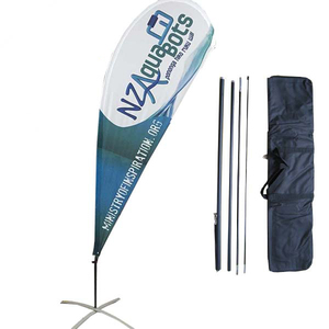 Double sided bandiere piuma Commercio All'ingrosso stampati personalizzati pubblicità piuma <span class=keywords><strong>bandiera</strong></span> del teardrop segno - Product Image 3