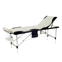 Table de massage en aluminium pour lit de massage pliant portable avec plaque de levage d'accoudoir d'appui-tête réglable