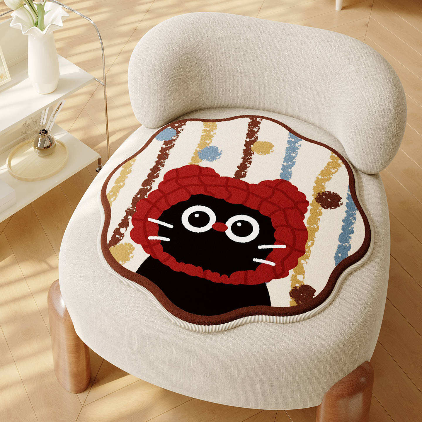 หมวกไหมพรมสีแดง