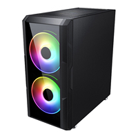 Casing komputer menara penuh kaca tempered, casing komputer usb 3.0 untuk bermain game pc ARGB atx