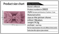 Bandeau pour bébé fille Huyo Solid Cable Bow, 7-12 mois, quatre saisons, accessoires pour cheveux en nylon et bambou