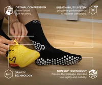 Vente en gros de chaussettes de sport personnalisées Full Grip Chaussettes de football athlétiques antidérapantes