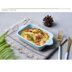 OEM nuevo 5 colores de cerámica queso al horno plato bandeja <span class=keywords><strong>para</strong></span> <span class=keywords><strong>hornear</strong></span> platos occidentales horno tazón multicolor alta <span class=keywords><strong>temperatura</strong></span> 600C - Product Image 4