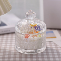 En gros Pas Cher Poli Fée Thème Cristal Boîte De Rangement Élégant Pot De Bonbons En Verre pour L'artisanat
