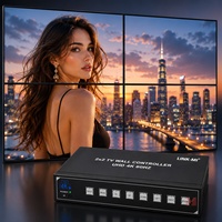 Contrôleur de mur vidéo HDMI 4K60Hz 2x2, processeur de mur vidéo, lecture multimédia USB, modes de mur vidéo multiples