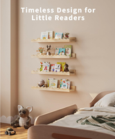 Meilleure vente 2026 : Étagère murale en bois à 4 niveaux pour le rangement de livres d'enfants, idéale pour la chambre d'enfant et le salon