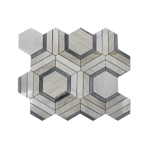 Décor mosaïque vintage, nouveau Design Original, pierre hexagonale blanche, dosseret <span class=keywords><strong>de</strong></span> cuisine, <span class=keywords><strong>salle</strong></span> <span class=keywords><strong>de</strong></span> bains, marbre, carrelage <span class=keywords><strong>de</strong></span> mosaïque - Product Image 5