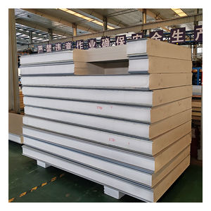 Excelente aislamiento de paneles de revestimiento de metal Panel sándwich de espuma de poliuretano para revestimiento de paredes exteriores almacenes habitaciones frigoríficas hoteles - Product Image 6