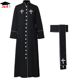 Costume de Prêtre Noble pour Adulte, Robe de <span class=keywords><strong>Pasteur</strong></span> Religieux, Tenue de Prêtre pour Halloween et Fêtes de Purim - Product Image 5