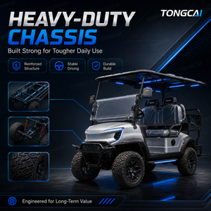รถกอล์ฟ TongCai สำหรับสั่งซื้อจำนวนมาก 60V 4 ที่นั่ง แบตเตอรี่ลิเธียม 100Ah ยางสำหรับทุกสภาพพื้นผิว 4x4 สำหรับรีสอร์ท รถกอล์ฟที่เหมาะกับรีสอร์ท - Product Image 5