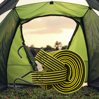 Corde en nylon à haute élasticité avec crochet, directement du fabricant pour le camping et les activités de plein air pour la sécurisation des bagages