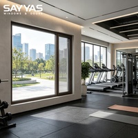 Fenêtres de maison Sayyas W-FL95-IW en bois recouvert d'aluminium, sur mesure, résistantes aux ouragans, pour villa de style français