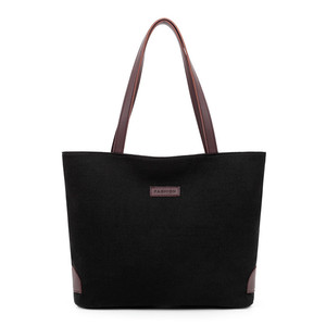 Túi <span class=keywords><strong>tote</strong></span> đựng đồ đi chợ cỡ lớn bằng vải canvas chất lượng cao, thân thiện với môi trường, in logo thêu thủ công tự nhiên, tay cầm bằng da - Product Image 6