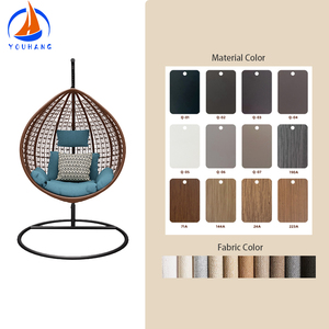 Cheap Xl Oval Hanging Egg Chair Hamaca Columpio negro Cuerda gris Soporte de mimbre Muebles Sillas de huevo al aire libre para la venta - Product Image 4