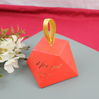 Boîte à bonbons et chocolats créative en forme de diamant avec estampage doré pour mariage, anniversaire et festival