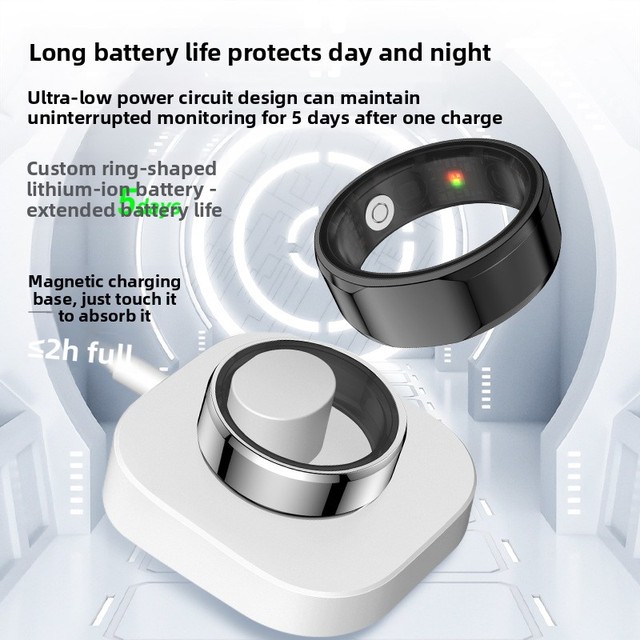 Hot Product Multi-Sports Fitness Smart Ring 5ATM Waterproof App Control Steel Case Gesture Control Step Tracker Calorie Monitor