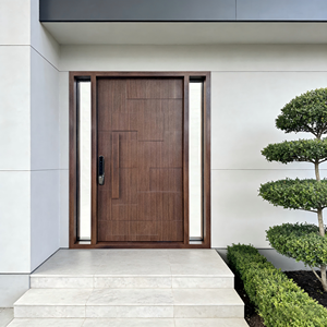 Portes battantes extérieures en aluminium pour maisons, <span class=keywords><strong>prix</strong></span> de gros usine, portes extérieures en bois de chêne - Product Image 4