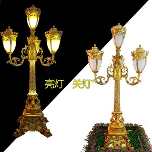Lampadaire solaire LED extérieur en cuivre pour jardin, IP65, durée de vie de 50 000 heures - Product Image 1