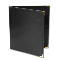 Porte-documents de présentation A4 personnalisé en cuir PU avec deux poches pour l'organisation des dossiers de musique en classe, les couvertures de menus de restaurant